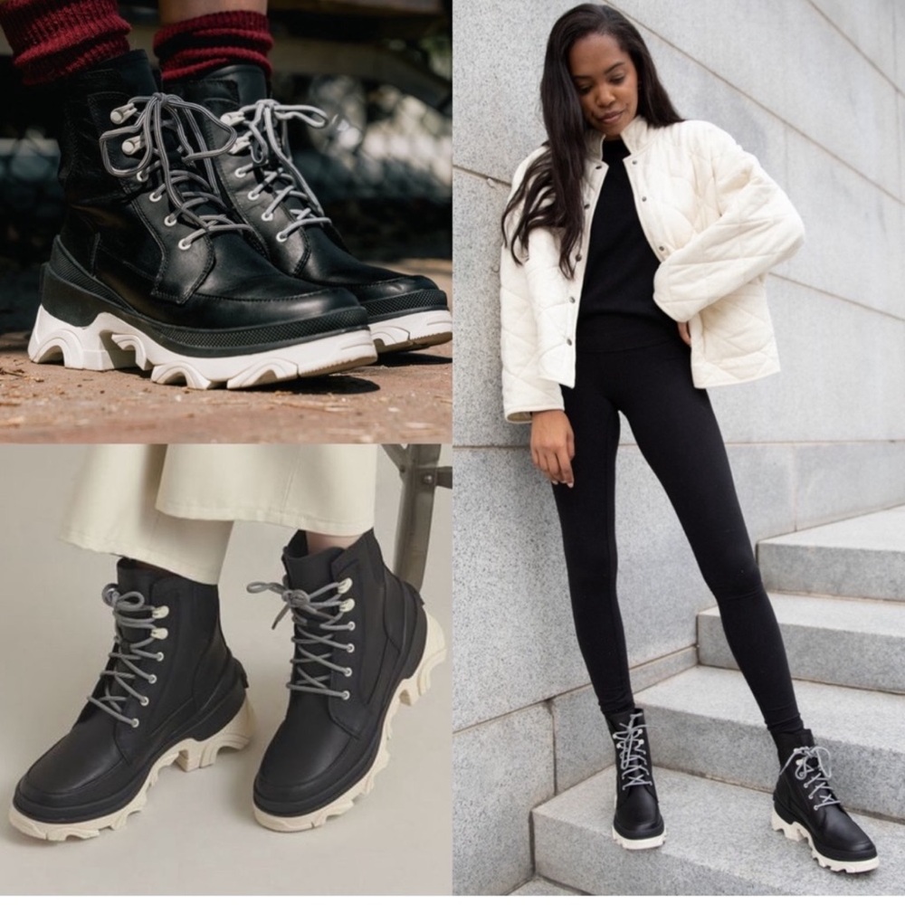 Sorel Brex Lace Waterproof Boot 6.5  Black